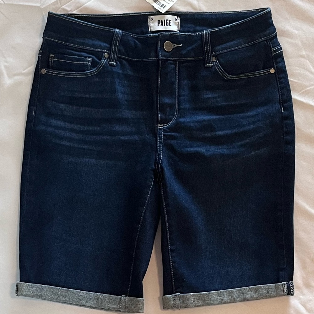 NWT Paige Denim Jax Knee Shorts Sz 29
